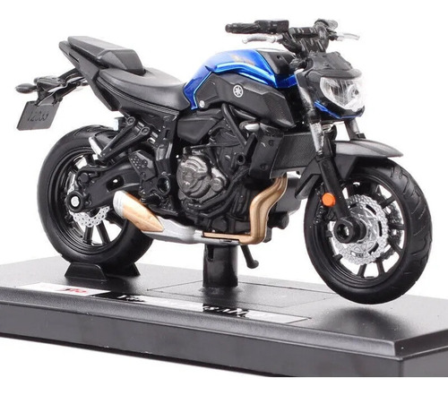 Para O Modelo Yamaha 2018 Mt-07 1/18 Fechou Um Troquel Azul
