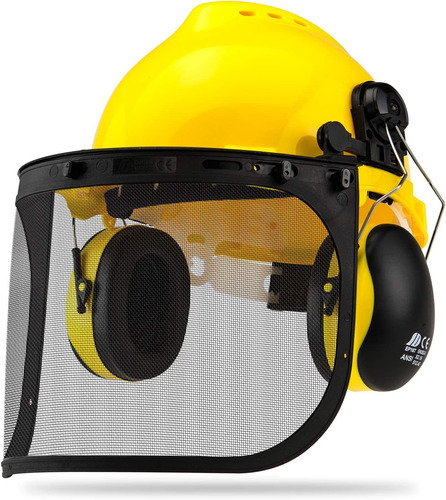 Casco De Seguridad Neiko 53880a, 2 En 1, Amarillo