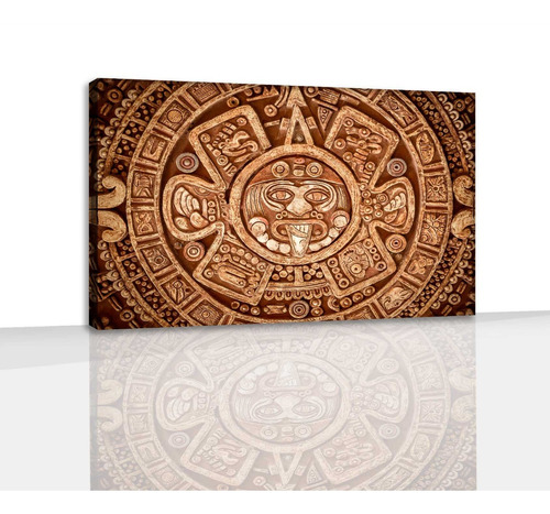 Cuadro Moderno Canvas Calendario Azteca 100x150cm 