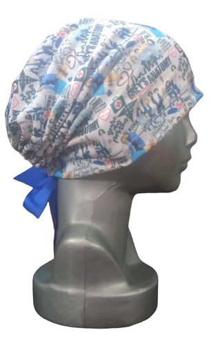 Gorro Quirúrgico Para Dama Con Listón Greys Anatomy Azul