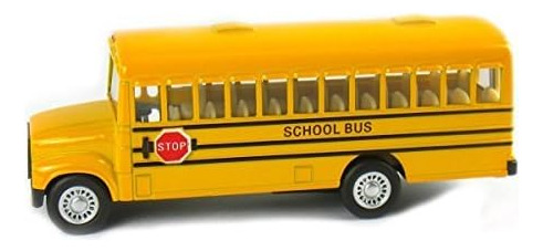 Mini Autobús De Juguete Kinsmart, Escolar, De Metal, 12,7cm
