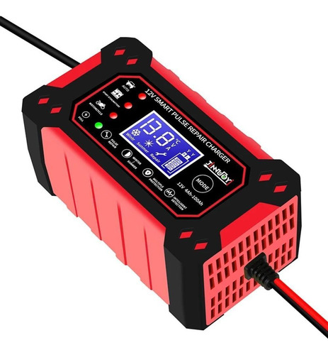 Carregador Bateria Automotivo Digital Automatico 12v Carro Autotools Cor Preto