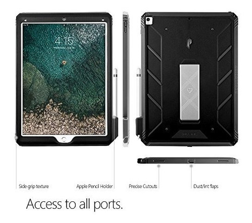 Imagen 5 de 7 de Funda iPad Pro 12.9 1ª Gen 2015 / 2ª Gen 2017 Negro Poetic