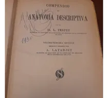 Comprar Compendio De Anatomía Descriptiva  Testut Y Latarjet