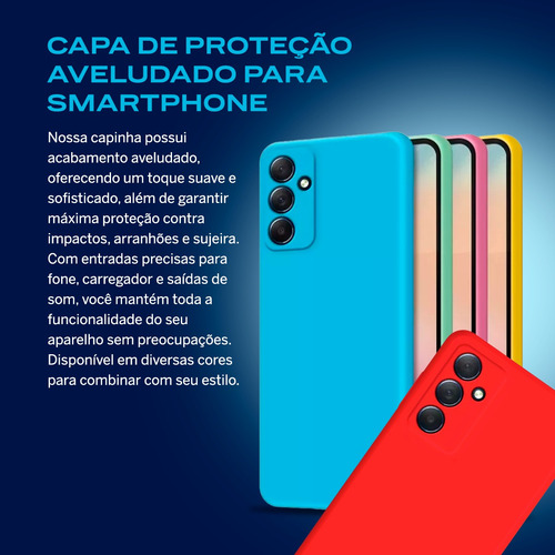 Capa Capinha Compatível Com Galaxy A54 5g Silicone Aveludado