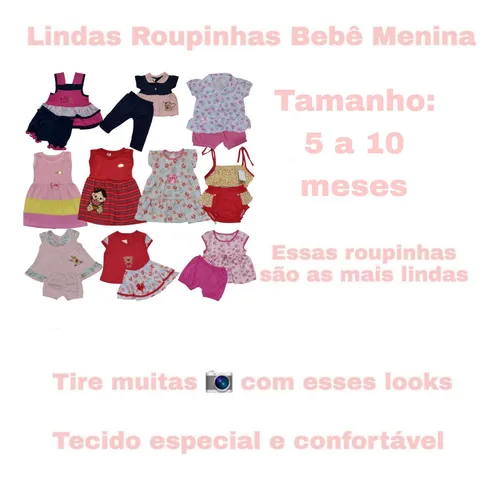 Roupinhas Roupas Para Beb Menina 5 A 10 Meses Lote Com 10