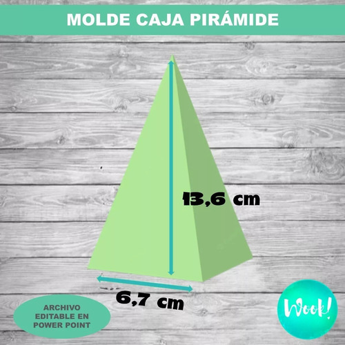 Kit Imprimible Molde Caja Pirámide Editable + Papel Digital