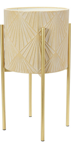 Modernos Maceteros Boho Estampados De Metal Soportes, C...