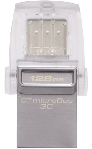 Memoria USB Kingston DataTraveler microDuo 3C DTDUO3C 128GB 3.1 Gen 1 plateado