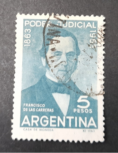 Sello Argentina - 1963 Centenario Del Poder Judicial