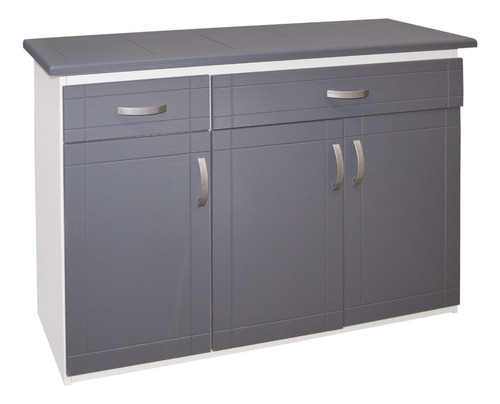 Mueble Para Cocina Base Para Cocina Brasil Gris Microondas G