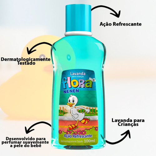 Kit 2 Deo Colônia Flora Nenen Lavanda Para Crianças 100ml