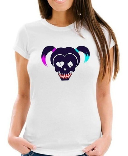 Polera Harley Quinn Blanca Unisex