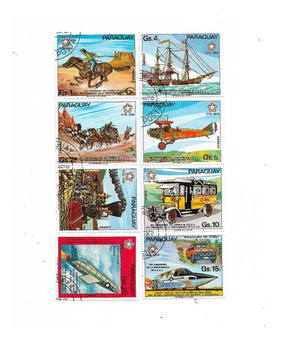 Paraguay 1976 Aniv. Correo Postal Serie Comp 1533/6ae744/6  
