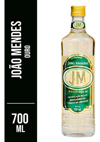 Cachaça João Mendes Ouro 700ml ( Barril De Carvalho )