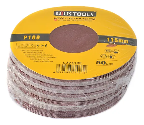 Disco Lija Con Velcro P100x50pcs 115mm