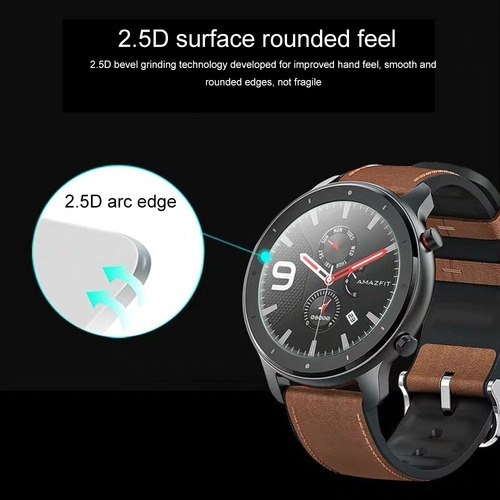 2 Micas D Cristal Templado 9h Premium Para Amazfit Gtr 47 Mm