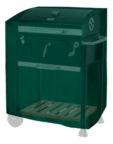 Funda Asador Verde P/jardín Exterior Poliéster Interattika
