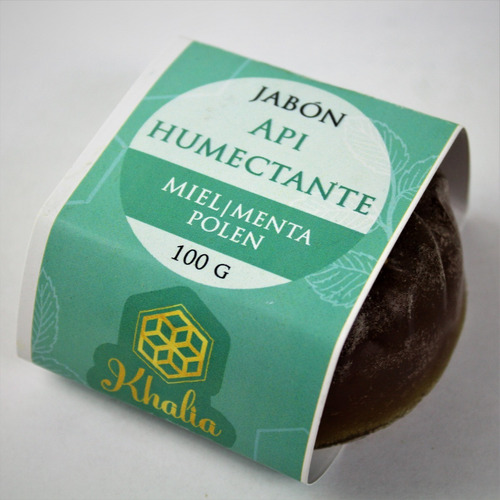 Jabón Artesanal Humectante Miel Polen Menta 100 Gr Khalia