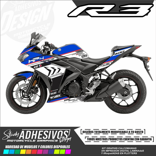 Calcomanias Yamaha R3 Personalizadas Kit De Stickers