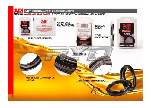 Imagen 3 de 7 de Par Retenes Suspension Bmw G 650 Gs Ariete Ryd