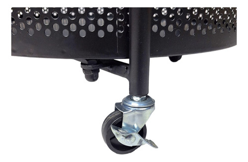 Mesa De Servicio Vidrio Dos Niveles Ruedas Con Seguro