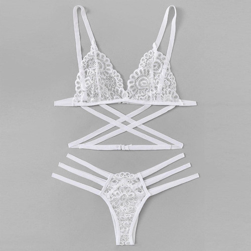 Conjunto De Bragas Y Tanga De Encaje Para Mujer, Bodydoll, R