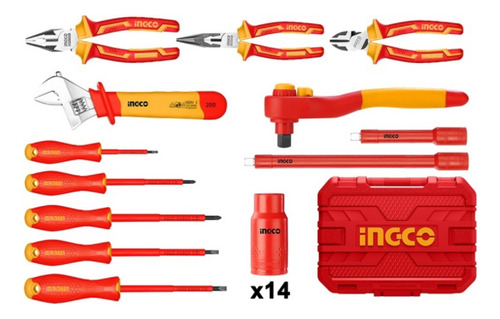 Set Herramientas Ingco Aisladas 1000v Jgo 26pz Hkith2601