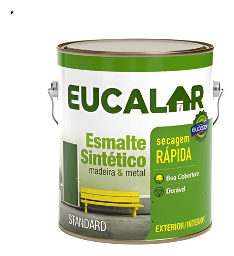 Tinta Esmalte Eucalar Verde Nilo 1/4 Eucatex