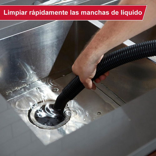 4 En 1 Aspiradora Industrial Solido Y Liquido Alta Potencia 25lts Vacío 17kpa La Cabeza Desmontable Se Puede Utilizar Como Aspiradora Negro Plateado