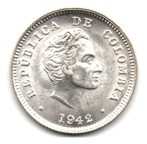 10 Centavos 1942 Bogotá Plata Nueva