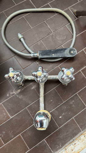 Fv Margot Vieja Línea - Kit De Grifería Baño + Bacha Mármol) Cromo (Usado)