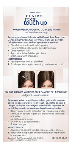 Corrector temporal en polvo Clairol Root Touchup, negro