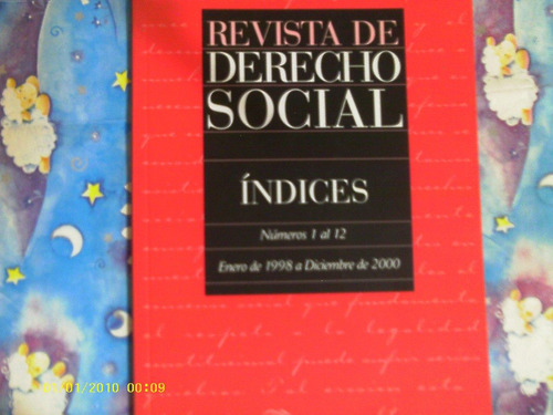 Libro-revista De Derecho Social-indices-(numeros 1 Al 12)-