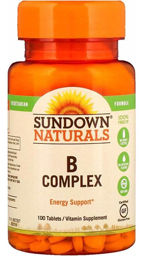 Sundown Naturals Vitamin B Complex, 100 Tabletas (paquete D