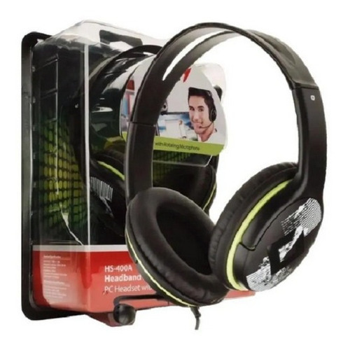 Audifono Gamer Over-ear Genius Hs-400a Color Negro