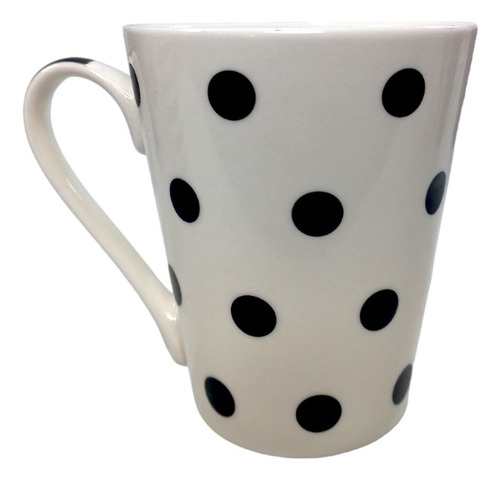 Tazas Mug En V Taza Cafe Ceramica Lunares Y Rayas 300cc 