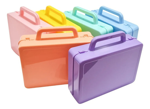Mini Valija Plástica Para Souvenir Pastel X 15u