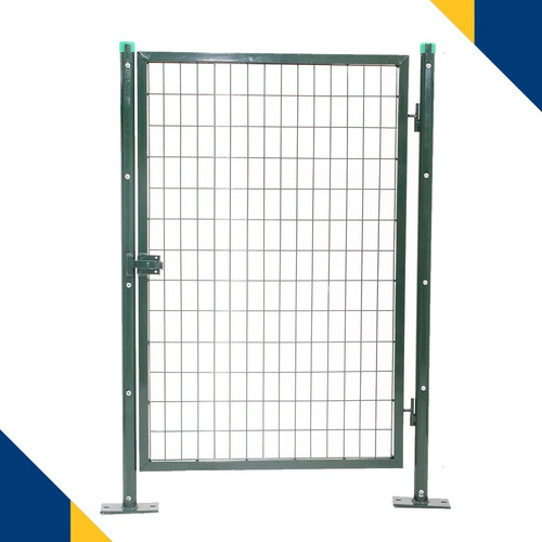 Kit Portão 180 X 70 Cm Verde Com Dois Postes E Parafusos