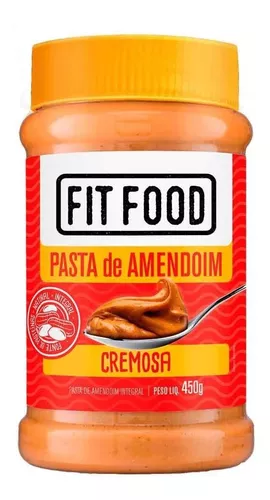 Pasta de Amendoim Cremosa Integral Fit Food Pote 450g