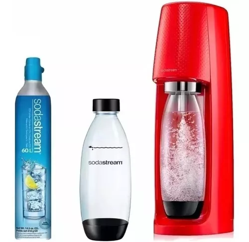 Máquina de agua con gas de diseño moderno – Máquina de agua de soda con  botella reutilizable de 1 litro sin BPA – Máquina de agua carbonatada para  el