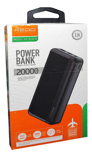 Power Bank Redd 20000mah Negro 5v-31a Modelo Rd-824pw