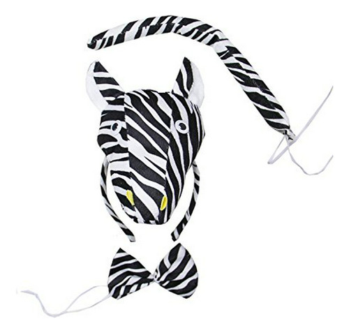 Kirei Sui Zebra Headband Bowtie Tail Disfraz De 3 Piezas