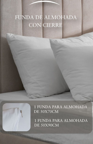 Imagen 2 de 5 de Funda De Almohada Con Cierre 50x70cm Piel De Durazno Xunidad