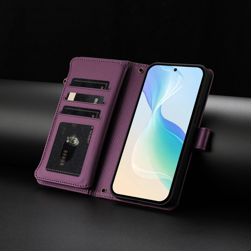 Funda Tipo Cartera De Piel Con Cierre De 9 Ranuras Para Realme Serie 6/7/8, 6 Colores, Correa De Muñeca, Desmontable, Función Atril