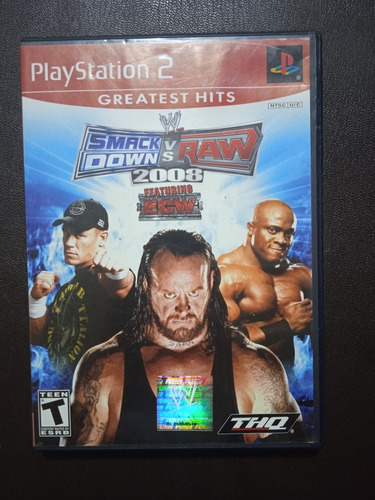 Smackdowm Vs Raw 2008 Sin Manual - Play Station 2 Ps2 