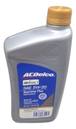 Aceite Sintetico 5w30 Chevrolet Orlando Acdelco 95633175