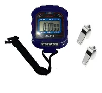 Comprar Pack Cronometro Digital Con Reloj + 2 Silbatos De Chapa Kaos