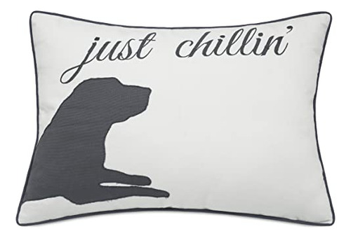 Cuadrícula Decorativa Bordada Con La Frase «just Chillin» De