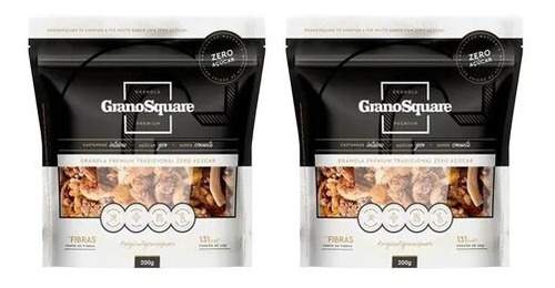 Granola Grano Square Premium Zero Açúcar Kit Com 2un 200g